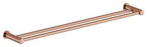 Silhouet Twin Towel Rail 800 mm (Brushed Copper PVD)