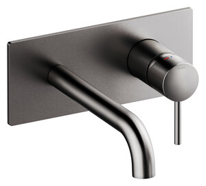 Concealed Osier basin square back plate (180mm) (Graphite Grey PVD)